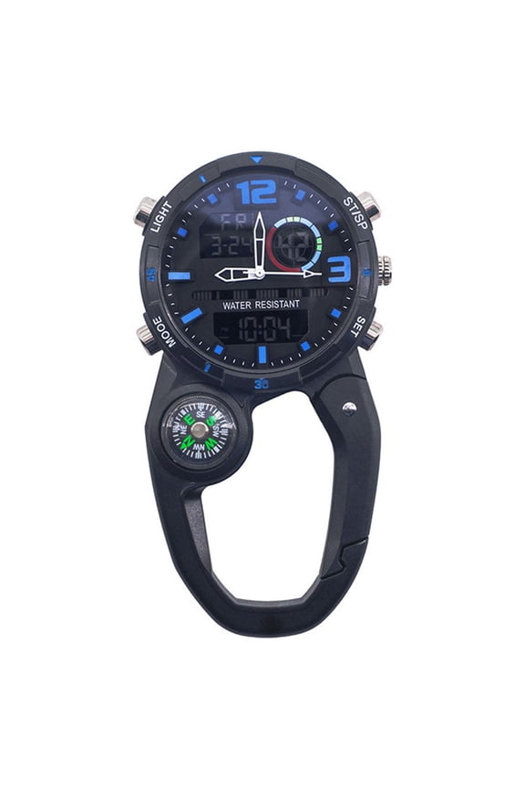 1 Pc Outdoor Orientation Carabiner Watch Metal Multifunctional Luminous-Compasss With Hook For Camping Climbing Hiking Parts