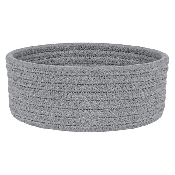 1 Pc Oval Cotton Rope Woven Basket, Small Boho Decorative Storage Bin, Mini Organizer for Desktop Nursery, One Size, Multicolor
