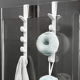thumbnail image 1 of 1 Pc Over The Door Hook — 11in x 1.7in, No Drill Adhesive Wall Mounted Rack, Strong Hold for Hats, Clothes & Organizing(White), 1 of 6