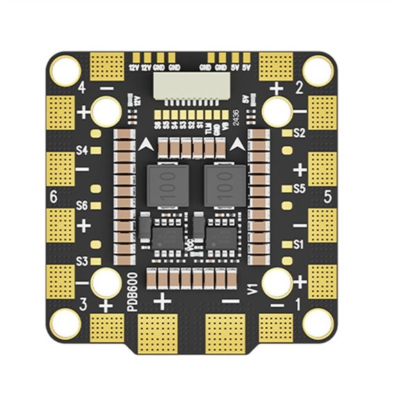 1 Pc PDB600A 8S 600A PDB Distribution Board for RC FPV Drone Parts DIY, High Current Power Hub, Multirotor Accessories