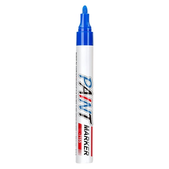 1 Pc Paint Pens Waterproof Permanent Markers Oil Based Paint Makrers Fade Resistant Stone Paint Markers Quick Dry Bright Colors Marker Pen for Metal, Wood, Plastic, Rock, Rubber, 5.62 Inch, Blue