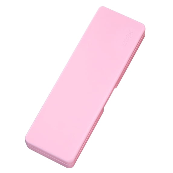 1 Pc Pencil Box Large Capacity Plastic Pencil Case Boxes Hard Pencil Case Crayon Box with Snap-tight Lid Plastic Pencil Boxes Supply Boxes, 7.6 Inch, Pink
