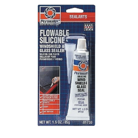 Permatex 81730 1.5 Oz Flowable Silicone Windshield & Glass Sealer