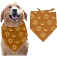thumbnail image 1 of 1 Pc Pet Dog Bandana Brown Cotton Triangle Pet's Bandana Sunshine Washable Scarf Bibs Printed Accessories Dog Photo Props Chief for Large Dogs and Pets 55x55x78cm diy, 1 of 9