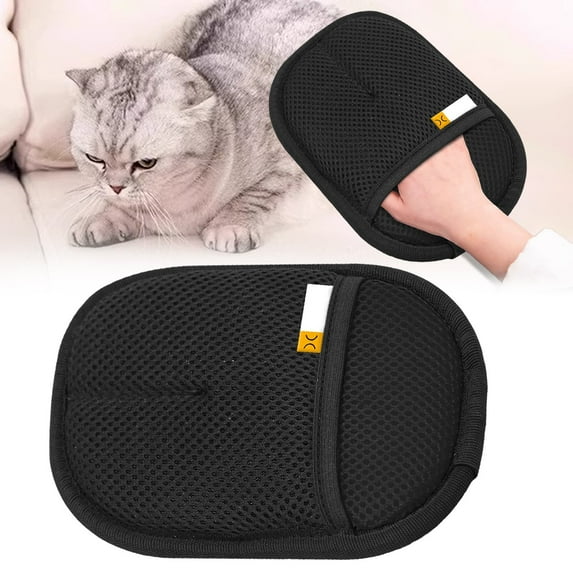 1 Pc Pet Hair Removal Glove, Static Pet Hair Remover for Cat & Dog, Double Sided Pet Grooming Glove, Versatile Pet Brush Glove for Carpet Couch Clothes Furniture, Upgraded Animal Fur Removal Tool C