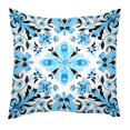 1Pc Pillow Cases Standard Size,Throw Pillow Cover 18x18 in,Blue Floral