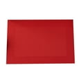 thumbnail image 1 of 1 Pc Placemats Durable Placemats Washable Woven Vinyl Kitchen Placemats Vinyl Placemats Heat-Resistant Table Mats Washable Easy Clean Plastic Placemats for Dining Table, 17.72x11.81 Inch, Red, 1 of 3