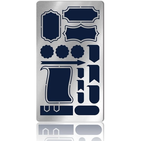 1 Pc Planner Stencils 6.97x3.98 Inch Matte Stainless Steel Journal Stencils Reusable Dot Journal Templates Tool Scrapbook Planning Drawing Lines Lists Habit Tracker Matte Stainless Steel Color