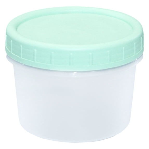 1 Pc Plastic Containers with Lid Deli Food Containers Small Tupperware Containers with Lids Reusable Freezer Container Food Storage Container for Snack Salad Fruit, Green 200ml