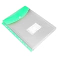 thumbnail image 1 of 1 Pc Plastic Envelopes Binder Pocket 11 Holes Expandable Binder Folders for 2/3/4 Ring Document Pouch with Snap Button & Label Loose-Leaf Transparent for Home Office, 1 of 9