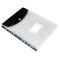 thumbnail image 1 of 1 Pc Plastic Envelopes Binder Pocket 11 Holes Expandable Binder Folders for 2/3/4 Ring Document Pouch with Snap Button & Label Loose-Leaf Transparent for Home Office, 1 of 9