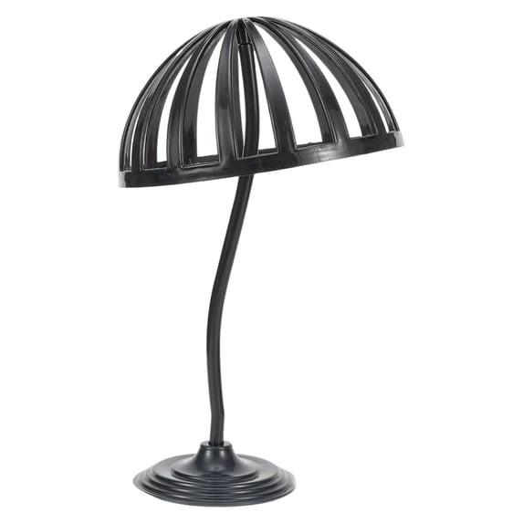 1 Pc Plastic Hat Stand Rack, Dome Shape Tabletop Hat Display Holders, Freestanding Hat Stands, Rack Holder for Wigs and Baseball Caps, Hat Organizer for Home, Retail Shop, and Trade Show,Black