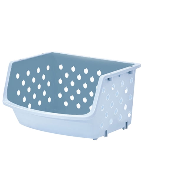 1 Pc Plastic Kitchen Stackable Storage Baskets Stackable Storage Bins for Closet Organizers and Storage, Plastic Storage Drawers, Stackable Storage Drawers, 7.87 Inch, Blue