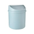 thumbnail image 1 of 1 Pc Plastic Mini Trash Can Plastic Mini Desktop Trash Can with Swing-Top Lid Tiny Garbage Can, 5.11x6.7 Inch, Blue, 1 of 2