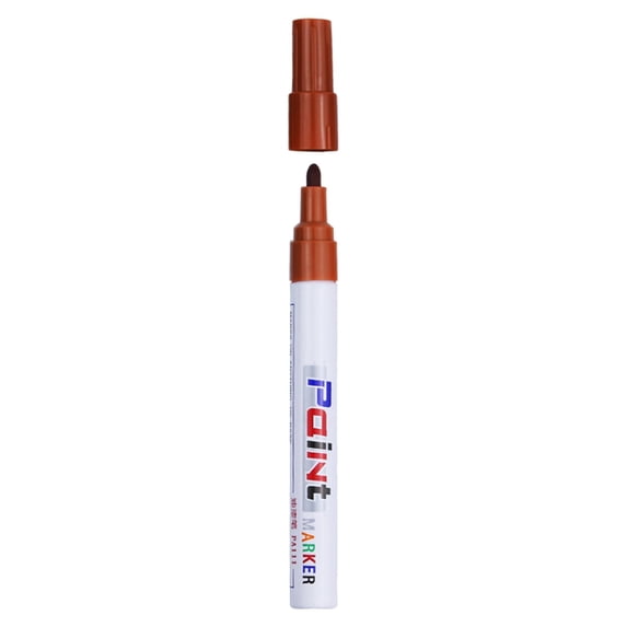 1 Pc Plastic Paint Pen Marker, Colored Oil Based Paint Markers, Medium Tip Quick Drying and Waterproof Marker Pen for Metal, Rock, Wood, Plastic, Canvas, Rubber, Glass, 0.59x5.17 Inch