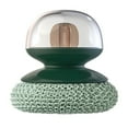 thumbnail image 1 of 1 Pc Plastic Scrubber with Handle, Steel Wool Scrubber Tool for Cleaning Dishes, Scrubbing Scouring Brush Pad for Kitchen Pots, Sink, Pans, 3.54x3.54 Inch, Green, 1 of 6
