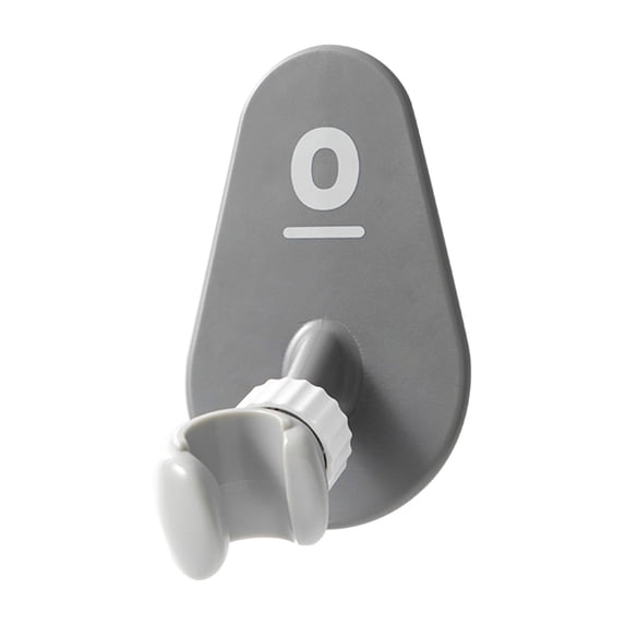 1 Pc Plastic Shower Head Holder Strong Adhesive No Drilling Wall Mount Adjustable Handheld Showerhead Bracket for RV Bathroom Shower, 2.75x2.36x4.72 Inch, Gray