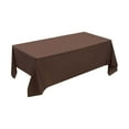 thumbnail image 1 of 1 Pc Plastic Table Cloth Disposable, Sturdy Disposable Table Cloth, Tablecloths for Rectangle Tables, Plastic Table Cover Paper Table Cloths for Parties Disposable, 73.62x53.94 Inch, Coffee, 1 of 5