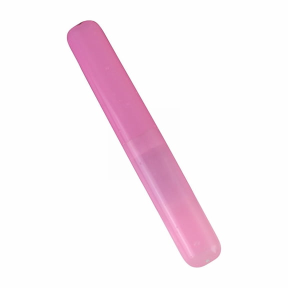 1 Pc Plastic Toothbrush Case Travel Cover Holder Storage Portable Dust-proof Toothbrush Container Cases Toothbrushes Carrier Cover Case for Daily and Travel Use, 7.9 Inch, Pink