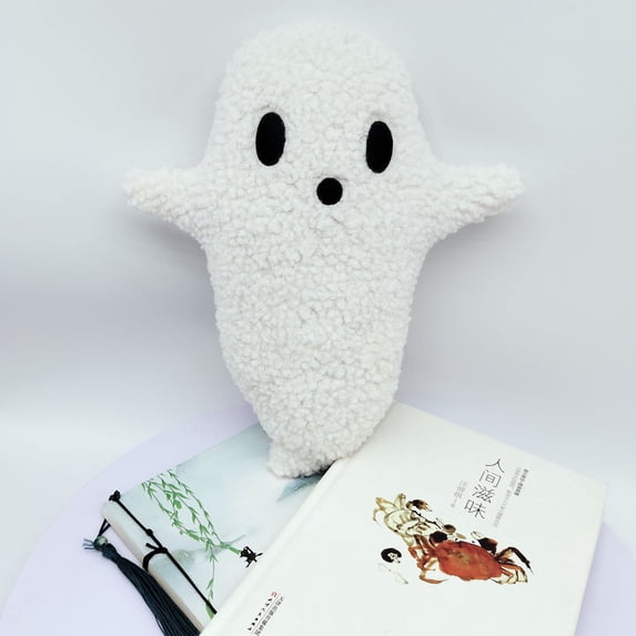 1 Pc Plush Ghost Pillow Doll — Super Soft Stuffed Animal, Cute Decor & Huggable Cushion for Comfort, Machine Washable(A)