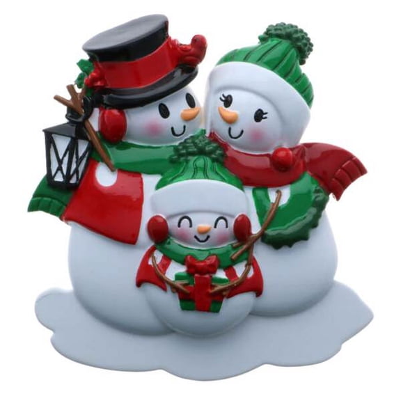Classic Snowman Family Of 5 Ornament