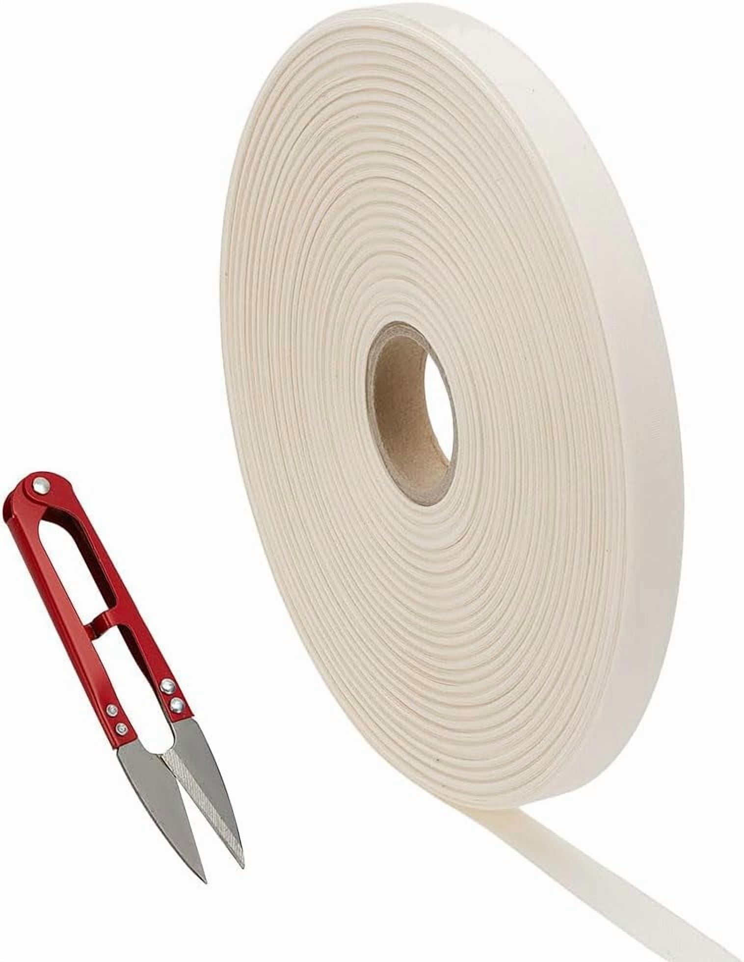 1 Pc Polyester Ribbons Blank Ribbon for Heat Transfer Print Wrapping Bow Crafts Decoration with Tarnish Resistant Stainless-Steel Scissors Old Lace 5/8 inch(15mm) about 109.36 Yards(100m)/Set