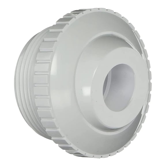1 Pc Pool Return Eyeball Jet Replacement, 1.5" Threaded Directional Hydro Stream Inlet Fitting with 3/4" Opening, White PVC Pool Jet Nozzle Part