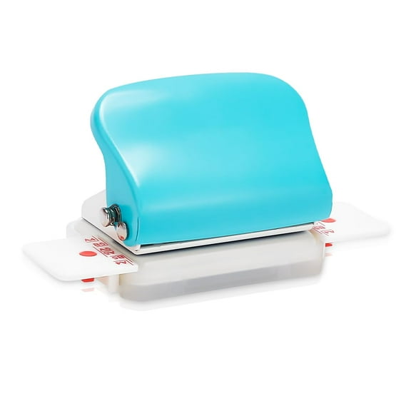 1 Pc Portable 6 Holes Puncher Dark Turquoise Mini Multipurpose Binding Machine Loose Leaf Paper Puncher for A4 A5 B5 Home Office Class Turquoise