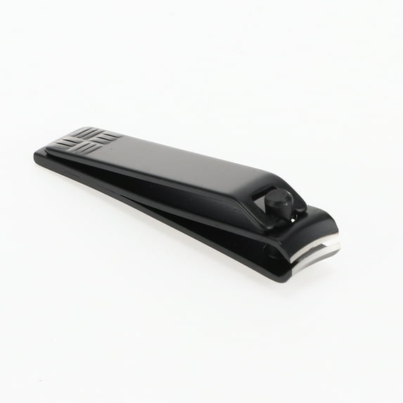 1 Pc Portable Anti-slip Pattern Small Curved Nail Clippers for Women Men Black 1 Pc