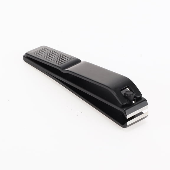 1 Pc Portable Large Flat Mouth Fish Scale Pattern Nail Clippers for Women Men Black