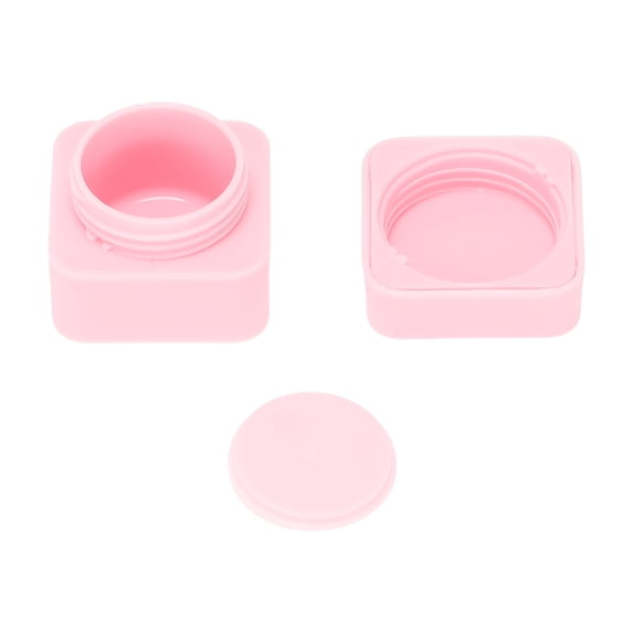 1 Pc Portable Square Double Layer Cream Box for Travel Camping 10g 0.35oz Pink