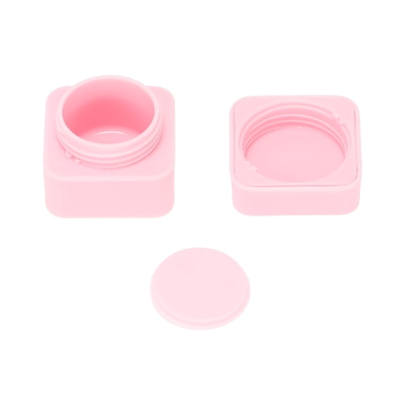 1 Pc Portable Square Double Layer Cream Box for Travel Camping 20g 0.71oz Pink