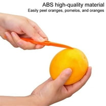 1 Pc Premium Plastic Orange Peeler Lemon Citrus Peel Cutter Vegetable Slicer Fruit Tools, 0.47x6.22 Inch, Orange