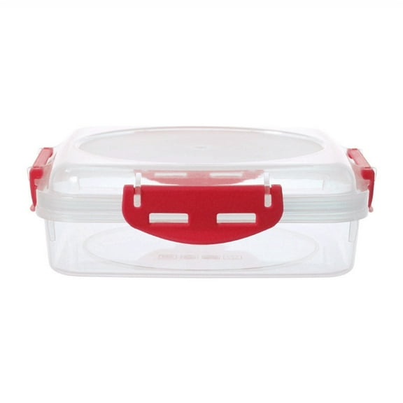 1 Pc Premium Sandwich Containers & Box - BPA Free Lunch Containers for Lunch Boxes - Durable & Reusable Sandwich Holder for Freshness, 5.91x5.91 Inch, Red