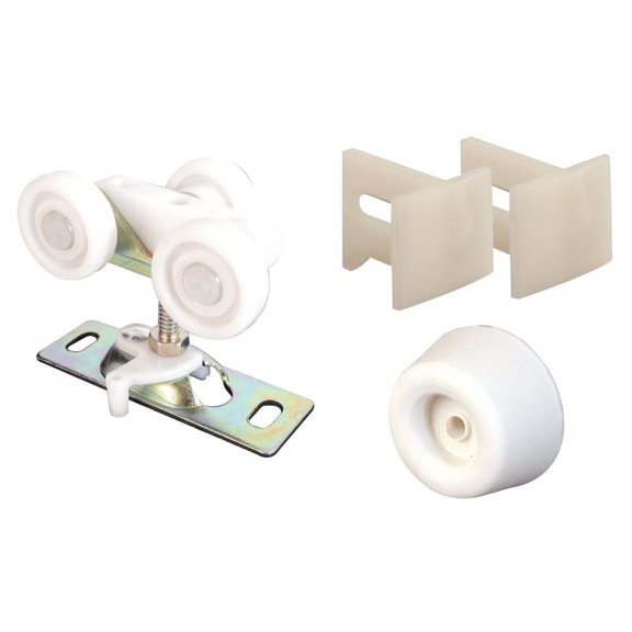 1 Pc, Prime-Line Mill White Steel Hardware Kit 1 Pk