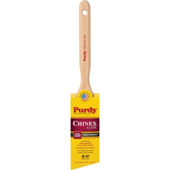 2" Purdy 144552920 Chinex Elite Glide Paint Brush, Angle Sash, Fluted