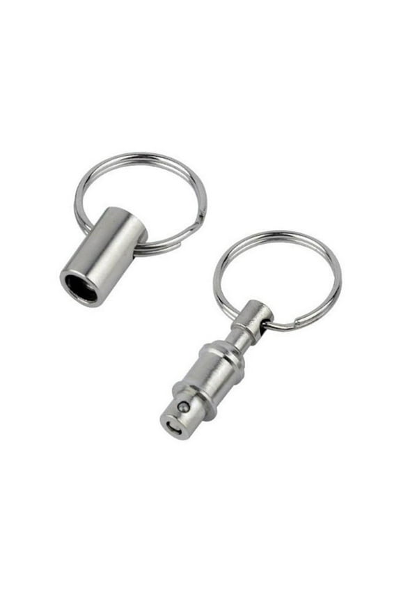 1 Pc Quick Release Detachable Pull Apart Key Rings Keychains, Double Spring Split Snap Seperate Chain Lock Holder, Pull-Apart Silver Key Ring, Convenient Accessory Gift, 1.57 inch