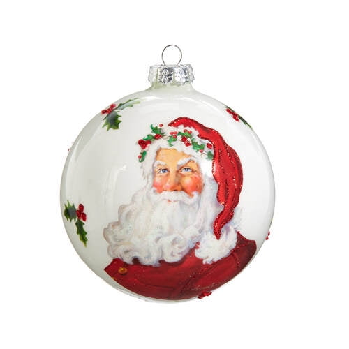 Classic Santa Ball Ornament - Thumbnail 2