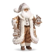 1 Pc Raz Imports Gingham Gingerbread Santa 4415585