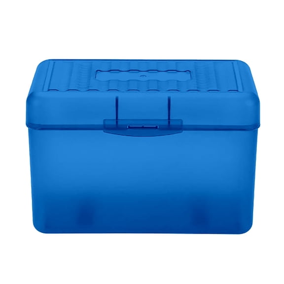 1 Pc Recipe Box Index Card Holder Index Card Box Notecard Box Recipe Organizer Plastic Storage Organizer for Filling Cards, Notes, Flashcards, Recipes, 5.71x3.35x3.54 Inch, Blue