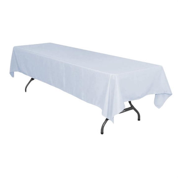 1 Pc, Rectangular Polyester Tablecloth 60"X126" - Dusty Blue For Weddings, Trade Shows, Showrooms, Events