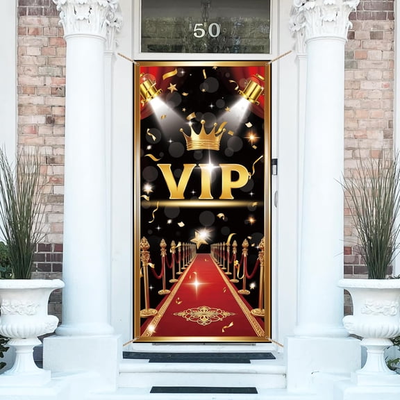 1 Pc Red Carpet Party Polyester Door Cover VIP Stage Entrance Movie Night Backdrop Banner Door Porch Sign otogray Background