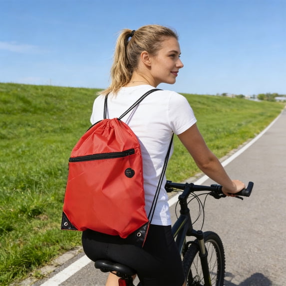 1 Pc Red Drawstring Backpack Drawstring Bag Bulk Sports Cinch Bags String Backpack Storage Bags for Gym Traveling