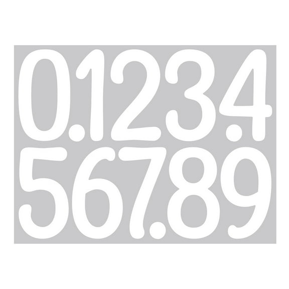 1 Pc Reflective Mailbox Numbers for Outside, 0-9 Reflective Number Stickers,Waterproof Strong Self Adhesive for Mailbox Address Trash Bin Hard Hat, 4 Inch, White A