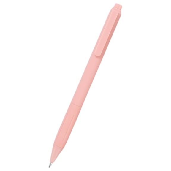 1 Pc Retractable Ball Pen, Standard Model Ballpoint Pen Click Ballpoint Pen Sleek Body & Minimalistic Design, Matt Finish & Solid Body Type, Low Viscosity Ink With Durable Tip, 5.51", Pink