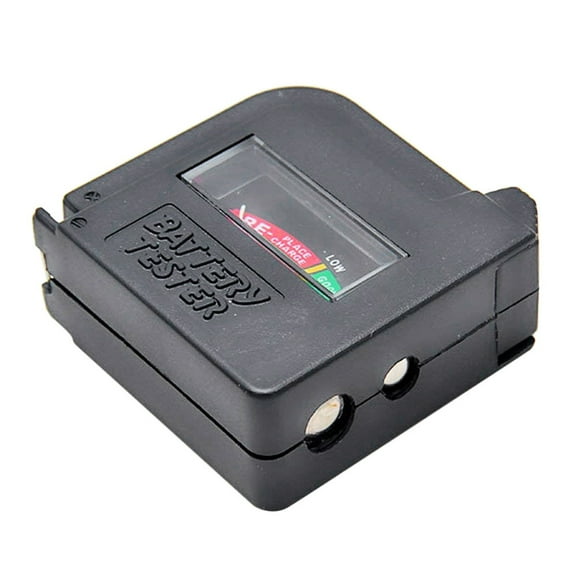 1 Pc Reusable Battery Checker Tester, Small Universal Battery Tester, Portable Battery Voltage Meter Volt Checker, High Accuracy Digital Battery Capacity Monitor for Batteries, Black