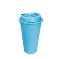 thumbnail image 1 of 1 Pc Reusable Coffee Cups with Lids 475ml Travel Cups Plastic to Go Coffee Mug with Lid Tumblers Travel Mug for DIY Hot Cold Drink Party Favors, Sky Blue, 1 of 9