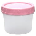 thumbnail image 1 of 1 Pc Reusable Plastic Containers with Screw Lids, Clear Deli Containers, Mini Food Storage Freezer Containers, Stackable Food Storage Jars, Sauce Condiment Jars Lunch Box Accessory, Pink 200ml, 1 of 8