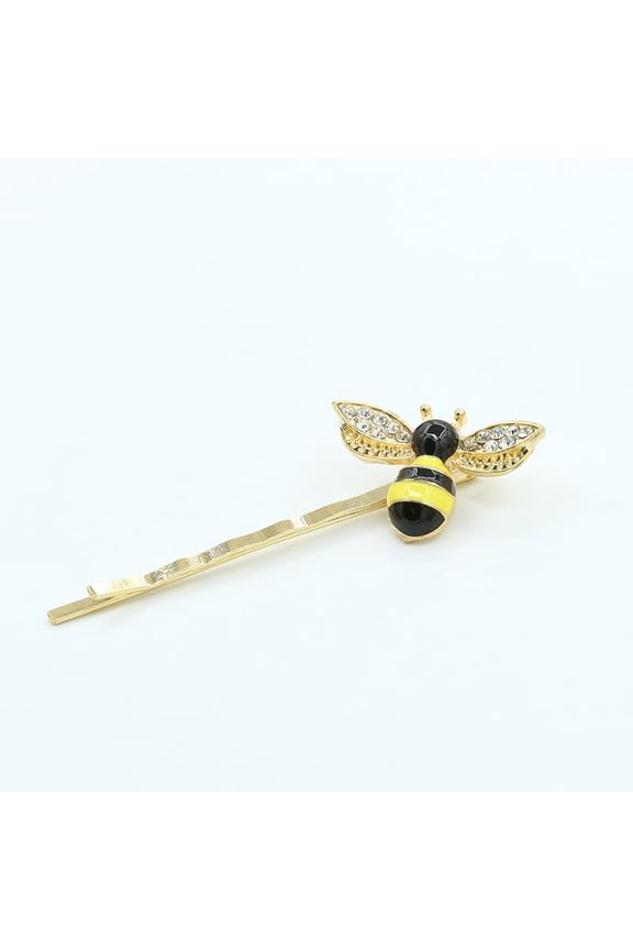 1 Pc Rhinestone Bee Hair Clips Bees Enamel Rhinestone Hair Bobby Pins Metal Snap Hair Clips Non Slip Hair Barrettes Hair Accessories for Women Birthday Valentine's Day Elegant Gifts diy