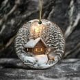 thumbnail image 1 of 1 Pc Round Christmas Decorations Christmas House Hanging Ornaments with Lanyard, Exquisite Lightweight Pendant for Holiday Tree Decor 3.15 Inch Multicolor, 1 of 2